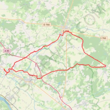 Itinéraire Baugeois Chandelais, distance, dénivelé, altitude, carte, profil, trace GPS