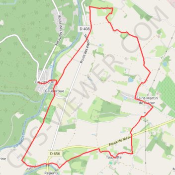 Itinéraire Cauderoue, sur les pas d'Henri IV - Pays d'Albret, distance, dénivelé, altitude, carte, profil, trace GPS