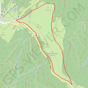 Itinéraire RANDO N°18 Tour du Marksteinkopf, distance, dénivelé, altitude, carte, profil, trace GPS