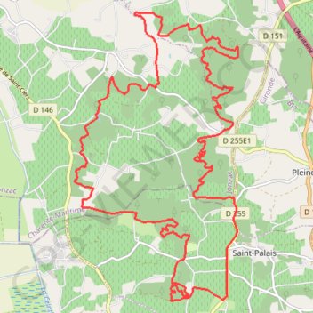 Itinéraire St ciers sur gironde 27 Km, distance, dénivelé, altitude, carte, profil, trace GPS