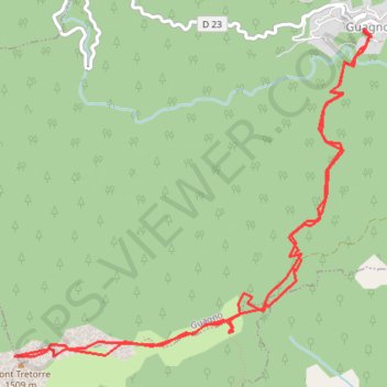 Itinéraire Tre Torre, distance, dénivelé, altitude, carte, profil, trace GPS