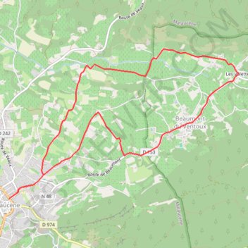 Itinéraire Entre chapelles et vergers - Malaucène, distance, dénivelé, altitude, carte, profil, trace GPS