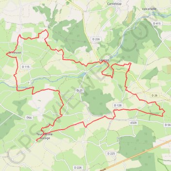 Itinéraire Rando des châtaignes - Teurtheville-Bocage, distance, dénivelé, altitude, carte, profil, trace GPS