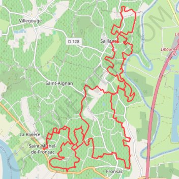 Itinéraire Saint-Michel-de-Fronsac, distance, dénivelé, altitude, carte, profil, trace GPS