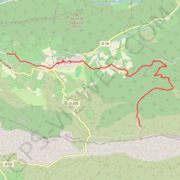 Itinéraire Pays Cathare J1, distance, dénivelé, altitude, carte, profil, trace GPS