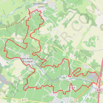 Itinéraire Rochefortiche, distance, dénivelé, altitude, carte, profil, trace GPS