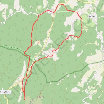 Itinéraire De Saint-Jean-de-Sault au Moulin de Javon, distance, dénivelé, altitude, carte, profil, trace GPS