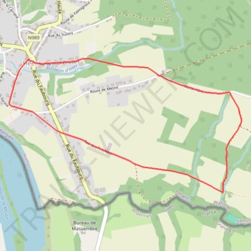 Itinéraire HASTIERE - le vieux cimetière, distance, dénivelé, altitude, carte, profil, trace GPS