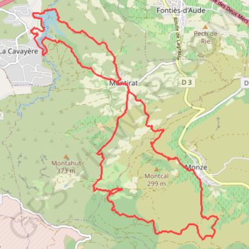 Itinéraire Boucle à partir du lac de Cavayère, distance, dénivelé, altitude, carte, profil, trace GPS