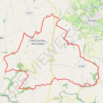 Itinéraire 4 - 21km, distance, dénivelé, altitude, carte, profil, trace GPS