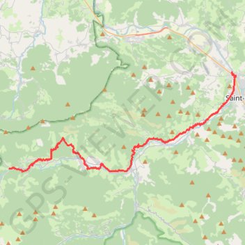Itinéraire Chemin du Piemont de Saint Lizier à Saint Lary, distance, dénivelé, altitude, carte, profil, trace GPS