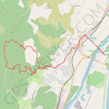 Itinéraire Passerelle de Rochemaure, distance, dénivelé, altitude, carte, profil, trace GPS