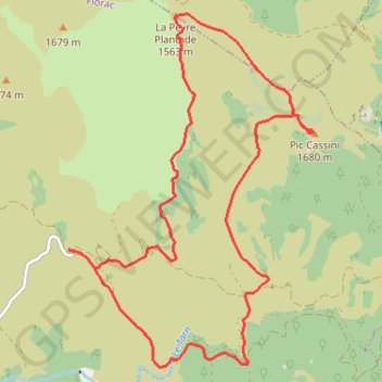 Itinéraire Le Cassini depuis L'Hôpital, distance, dénivelé, altitude, carte, profil, trace GPS