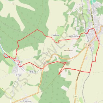 Itinéraire Nièvre - Varzy (58210) - Oudan, distance, dénivelé, altitude, carte, profil, trace GPS