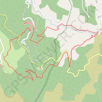 Itinéraire Sentier de Pont Marès - Saint-André-de-Valborgne, distance, dénivelé, altitude, carte, profil, trace GPS