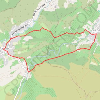 Itinéraire Magrie-Cournanel-7km, distance, dénivelé, altitude, carte, profil, trace GPS