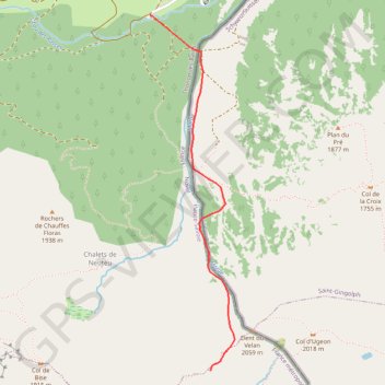 Itinéraire Tête de Charousse, distance, dénivelé, altitude, carte, profil, trace GPS