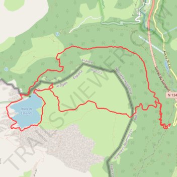 Itinéraire Tour du lac d'Estaens y Mujer Muerta en circuit depuis Sansanet, distance, dénivelé, altitude, carte, profil, trace GPS