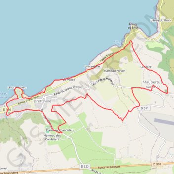 Itinéraire 1 - visorando-boucle-au-depart-de-la-cheneviere-direction-de-maupertus, distance, dénivelé, altitude, carte, profil, trace GPS