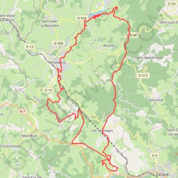 Itinéraire Ampl'Rando d'Automne - Amplepuis, distance, dénivelé, altitude, carte, profil, trace GPS