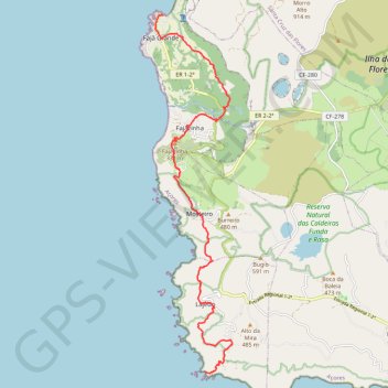 Itinéraire De Costa do Lajedo à Faja Grande, Açores, distance, dénivelé, altitude, carte, profil, trace GPS