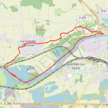 Itinéraire Du bord de Seine au plateau, distance, dénivelé, altitude, carte, profil, trace GPS