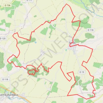 Itinéraire Genac 31 kms, distance, dénivelé, altitude, carte, profil, trace GPS
