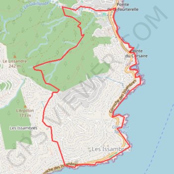 Itinéraire Saint-Aygulf, distance, dénivelé, altitude, carte, profil, trace GPS