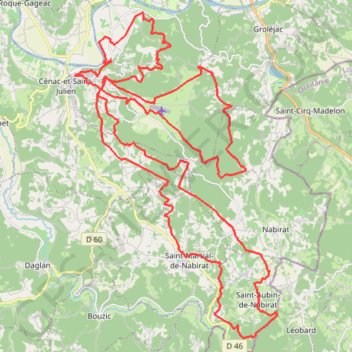 Itinéraire Domme, distance, dénivelé, altitude, carte, profil, trace GPS