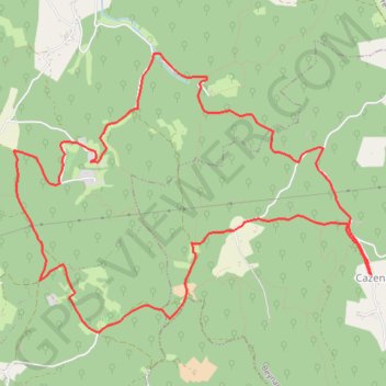 Itinéraire Cazenac, distance, dénivelé, altitude, carte, profil, trace GPS