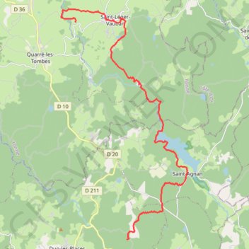 Itinéraire Tour du Morvan - De Saint-Brisson-de-Breuil à Moulin-Simonneau, distance, dénivelé, altitude, carte, profil, trace GPS
