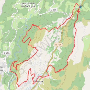 Itinéraire boucle 7 - noir - QGIS GPX Version balisage terrain, distance, dénivelé, altitude, carte, profil, trace GPS