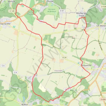 Itinéraire Entre Cernay et Limours, distance, dénivelé, altitude, carte, profil, trace GPS
