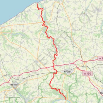 Itinéraire GR®211 De Veulettes-sur-Mer à Caudebec-en-Caux (Seine-Maritime) (2021), distance, dénivelé, altitude, carte, profil, trace GPS