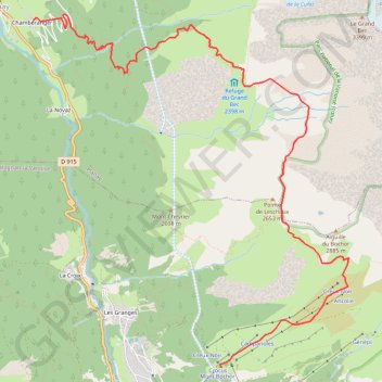 Itinéraire En ligne de Pralo à Chamberanger, distance, dénivelé, altitude, carte, profil, trace GPS