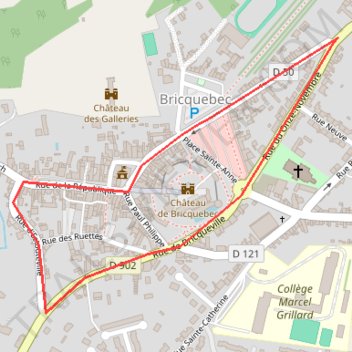 Itinéraire Critérium de Bricquebec, distance, dénivelé, altitude, carte, profil, trace GPS