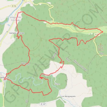 Itinéraire Les Aiguières et le Château d'Allègre, distance, dénivelé, altitude, carte, profil, trace GPS