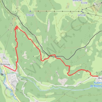 Itinéraire Bionnay-Bionnassay, distance, dénivelé, altitude, carte, profil, trace GPS
