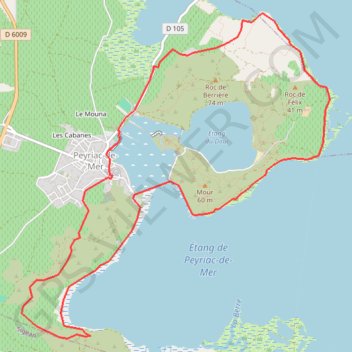 Itinéraire peyriac-de-mer-new, distance, dénivelé, altitude, carte, profil, trace GPS