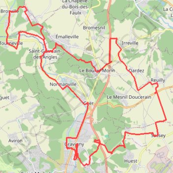 Itinéraire L'hivernale Gravigny, distance, dénivelé, altitude, carte, profil, trace GPS