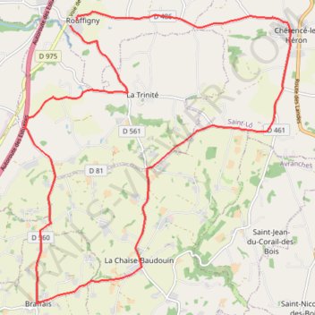 Itinéraire 2 - CLM par équipe, distance, dénivelé, altitude, carte, profil, trace GPS