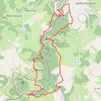 Itinéraire Les Gorges du Bes, distance, dénivelé, altitude, carte, profil, trace GPS