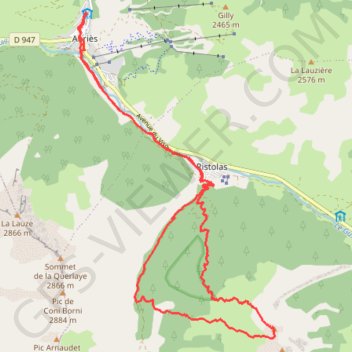 Itinéraire Maloqueste, distance, dénivelé, altitude, carte, profil, trace GPS