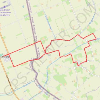 Itinéraire Circuit des Moëres, distance, dénivelé, altitude, carte, profil, trace GPS