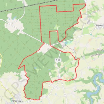 Itinéraire Forêt de la Hunaudaye - Plédéliac, distance, dénivelé, altitude, carte, profil, trace GPS