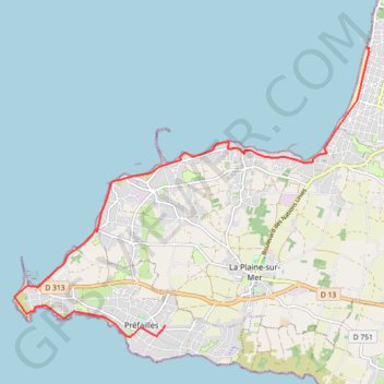 Itinéraire De Saint Michef Chef Chef à Préfailles, distance, dénivelé, altitude, carte, profil, trace GPS