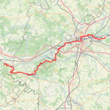Itinéraire GR3 De Lussault-sur-Loire (Indre-et-Loire) à Souzay-Champigny (Maine-et-Loire), distance, dénivelé, altitude, carte, profil, trace GPS