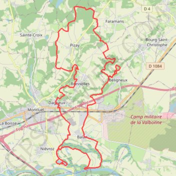 Itinéraire Entre Rhone et Val cottey, distance, dénivelé, altitude, carte, profil, trace GPS