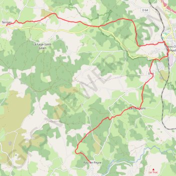 Itinéraire Tour de l'Aubrac - 08 - Termes - Fau de Peyre, distance, dénivelé, altitude, carte, profil, trace GPS