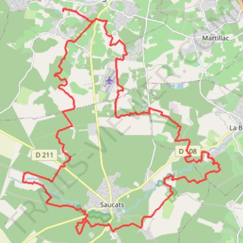 Itinéraire Léog Cestas Brède, distance, dénivelé, altitude, carte, profil, trace GPS